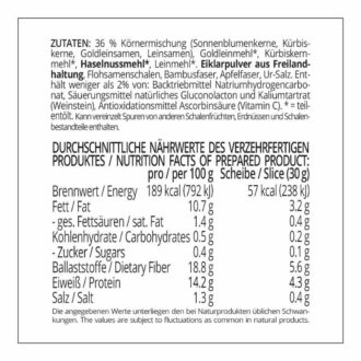 Monschauer Körnerbrot low-carb keto glutenfrei paleo Eiweißbrot Backmischung keto