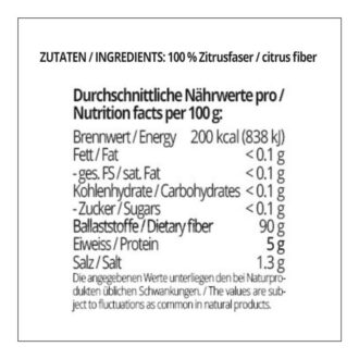 Zitrusfaser low-carb glutenfrei – Bindemittel Soßenbinder Stärke-Ersatz mit 0 % Kohlenhydraten!