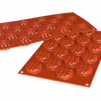Silikomart SF143 Mini Waffelform für 18 Waffeln Silikonform Pralinenform 4 cm Durchmesser