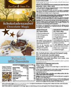 Schokoladenzauber Vollmilch Low Carb Keto Schokolade Ohne Zuckerzusatz In Pulverform Zum Selberschmelzen In 2 Min Dr Almond Lowcarb Glutenfrei Shop