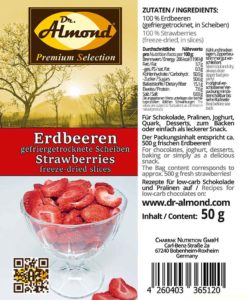 512_Erdbeerscheiben gefriergetrocknete Erdbeeren low carb Snack
