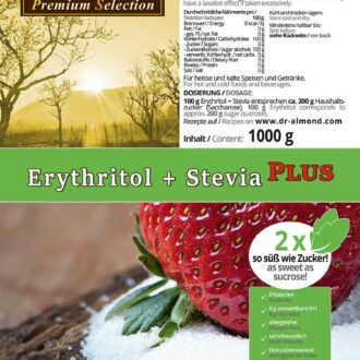 Erythrit Stevia doppelte Süße 2x so süß wie Zucker Zuckerersatz