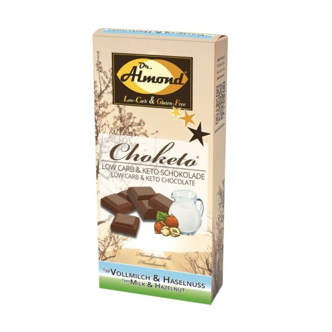 Keto Schokolade VOLLMILCH & HASELNUSS – 3 Tafeln