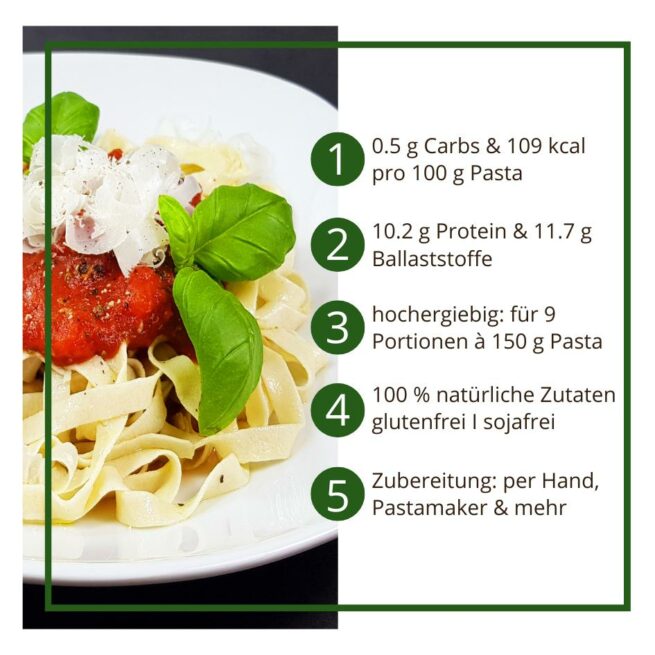 Pastazauber CLASSICO Pasta Fertigmischung für Nudeln, Spaghetti & Spätzle low carb keto glutenfrei