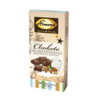 CHOKETO Low Carb & Keto Schokolade Typ MIX-Paket VOLLMILCH – PUR + MANDEL + HASELNUSS – 3 Tafeln – handgemacht