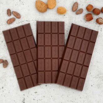 CHOKETO Low Carb & Keto Schokolade MIX-Paket ZARTBITTER – PUR + MANDEL + HASELNUSS – 3 Tafeln – handgemacht