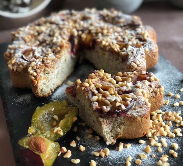 Rezept Zwetschgen-Nusskuchen mit Karamelltraum lowcarb glutenfrei - Dr ...