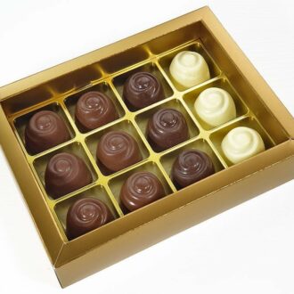 Choketo Low Carb & Keto Pralinés Großpackung mit 12 gefüllten, handgemachten Pralinen - Schokolade & Füllungen ohne Zuckerzusatz – xylitfrei