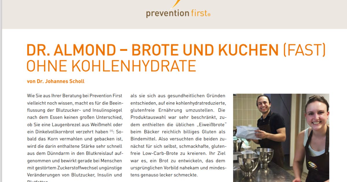 Artikel über Dr. Almond im Prevention First Journal Ausgabe Juni 2019