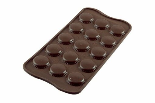 246-00_Silikomart SCG21 CHOCO MACARON Silikonform Pralinenform low carb Schokolade