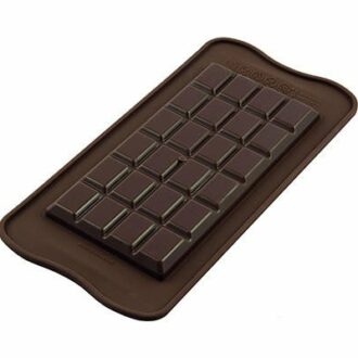 255-00_Silikomart SCG36 CLASSIC CHOCO BAR Silikonform 115x77 H 9 mm Schokoladenform Tafel extra dick 92 ml low carb keto Schokolade