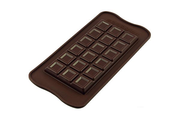 256-00_Silikomart SCG37 TABLETTE CHOCO BAR Silikonform 154 x 77 H 9 mm Schokoladenform Tafel extra dick 91 ml low carb keto Schokolade
