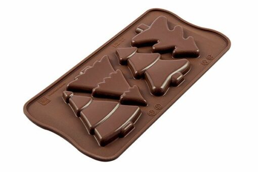 261-00_Silikomart SCG46 CHOCO PINE Silikonform Schokoladenform Tannenbäume 56 ml_low carb Schokolade keto