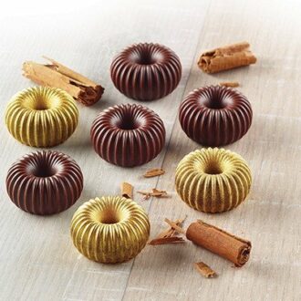 264-00_Silikomart SCG 49 CHOCO CROWN 3D Pralinenform Kranz 99 ml keto low carb Pralinen