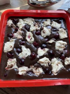 Rezept Brownie-Cheesecake-Kirsch-Schnitte lowcarb kalorienarm glutenfrei keto