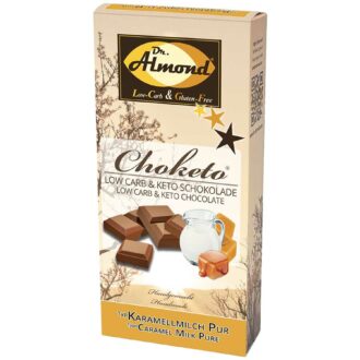 CHOKETO Low Carb & Keto Schokolade KARAMELLMILCH PUR – 3 Tafeln – handgemacht - ohne Zuckerzusatz