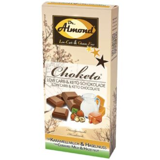 CHOKETO Low Carb & Keto Schokolade KARAMELLMILCH & HASELNUSS – 3 Tafeln – handgemacht - ohne Zuckerzusatz