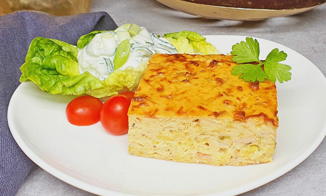 Rezept Schinken Lauchkuchen lowcarb keto glutenfrei - Dr. Almond ...