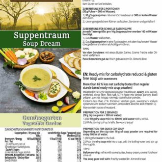 Suppentraum Gemüsegarten Tütensuppe low-carb glutenfrei keto vegan
