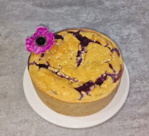 Rezept Hüttenkäse Blaubeer Cheesecake low-carb keto glutenfrei