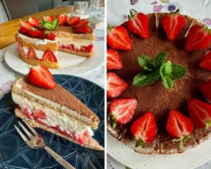 Rezept Erdbeer-Tiramisu-Torte low-carb keto glutenfrei