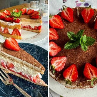 Rezept Erdbeer-Tiramisu-Torte low-carb keto glutenfrei