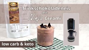 Rezept Schokoladeneis aus Trinkschokolade mit Ninja Creami low-carb keto & ohne Zuckerzusatz