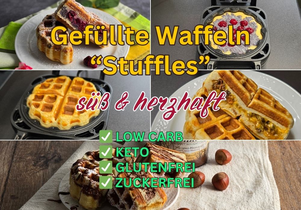 Rezept Stuffles - gefüllte Waffeln lowcarb keto glutenfrei