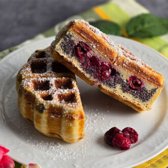 Rezept Stuffles mit Kirsch-Mohn-Füllung keto lowcarb glutenfrei