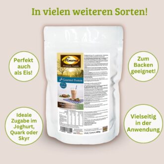 362-03-4K Gourmet Protein SCHOKO-NOUGAT MILCHSHAKE Mehrkomponenten Proteinshake Keto-Proteinpulver-77 %Protein-Tüte