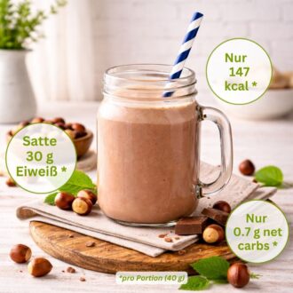 362-03-4K Gourmet Protein SCHOKO-NOUGAT MILCHSHAKE Mehrkomponenten Proteinshake Keto-Proteinpulver-77 %Protein-USP3