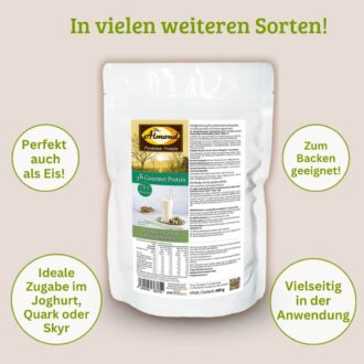 375-03-3K Gourmet Protein HASELNUSS MILCHSHAKE Mehrkomponenten Proteinshake Keto Proteinpulver 75 % Protein vegetarisch - Tüte