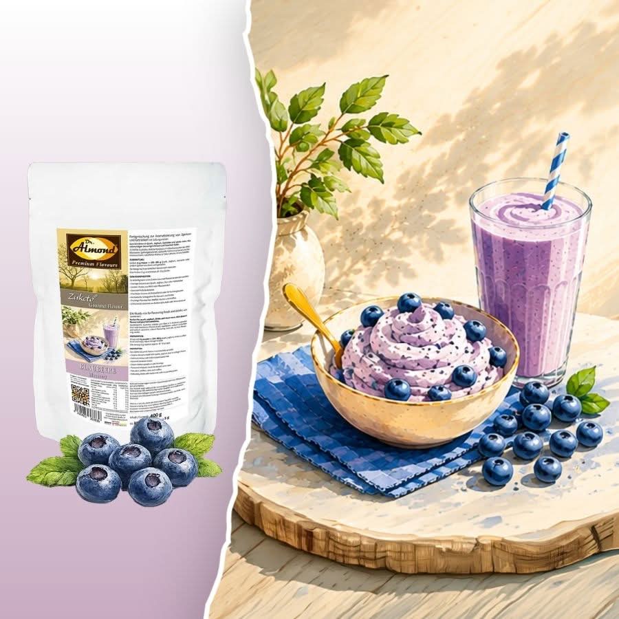 383-03_Zuketo Gourmet Flavour BLAUBEERE Geschmackspulver low carb keto ohne Zuckerzusatz