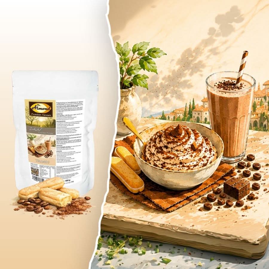 385-03_Zuketo Gourmet Flavour TIRAMISU Geschmackspulver low carb keto ohne Zuckerzusatz