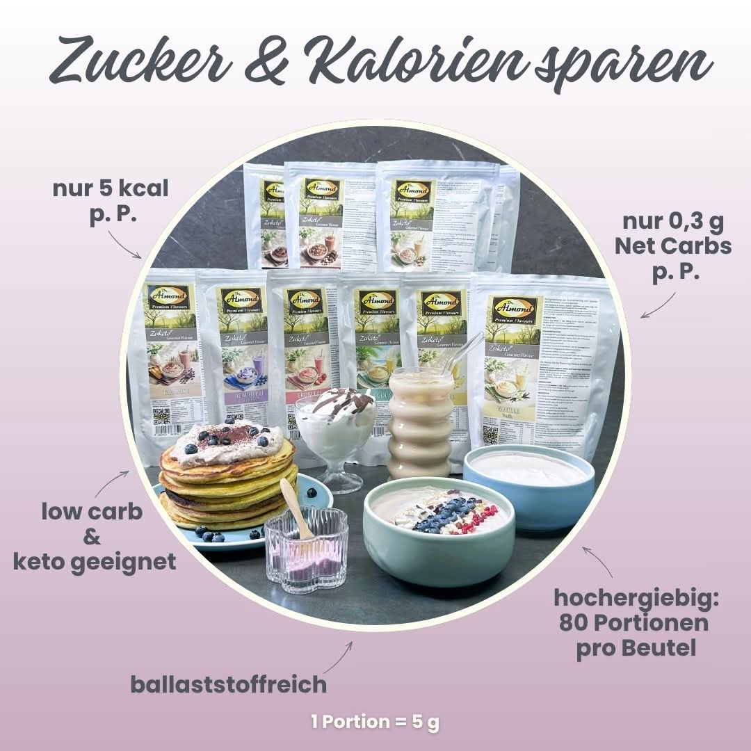383-03-Zuketo-Gourmet-Flavour-BLAUBEERE-Keyfacts-1-Zucker & Kalorien sparen
