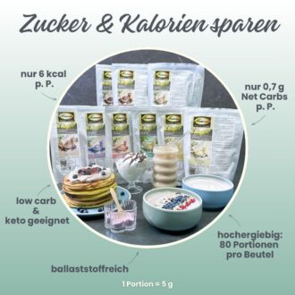 384-03_Zuketo Gourmet Flavour PINA COLADA-Keyfacts-1-Zucker & Kalorien sparen