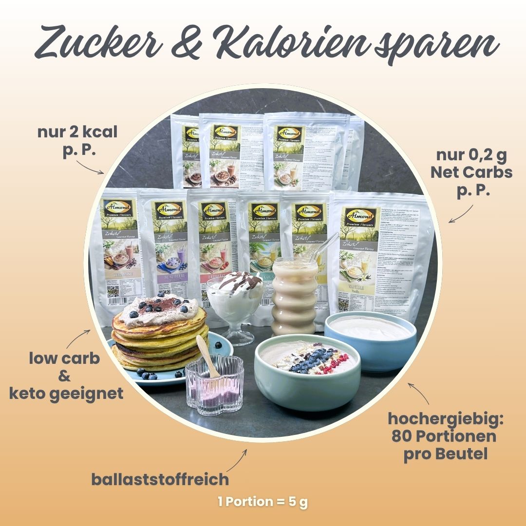 389-03-Zuketo-Gourmet-Flavour-HASELNUSS-Keyfacts-1-Zucker & Kalorien sparen
