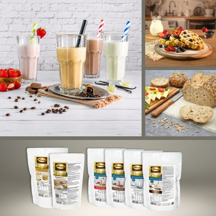 Premium Gourmet-Set PROTEINLIEBLINGE | Proteinshakes, Eiweißbrot & Pancakes